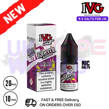 Riberry Lemonade IVG Salt 10ml Nic Eliquid