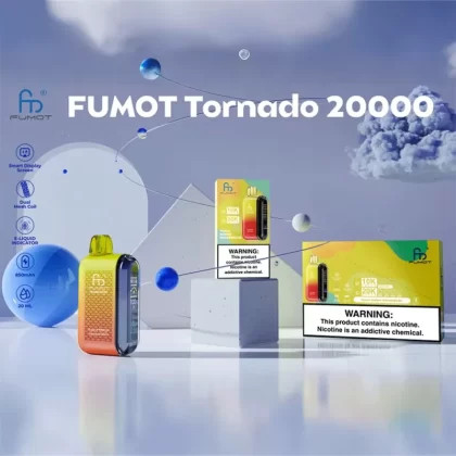 Fumot Tornado 20000 20K Puffs Dual Mesh Smart Display Disposable Vape - Vapeq10