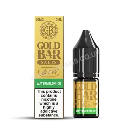 Gold Bar Watermelon Ice Nic Salt E-Liquid - Vapestreams Co