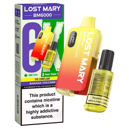 Banana Volcano Lost Mary BM6000 Big Puff – 6000 Puffs (5 or 10 Packs)