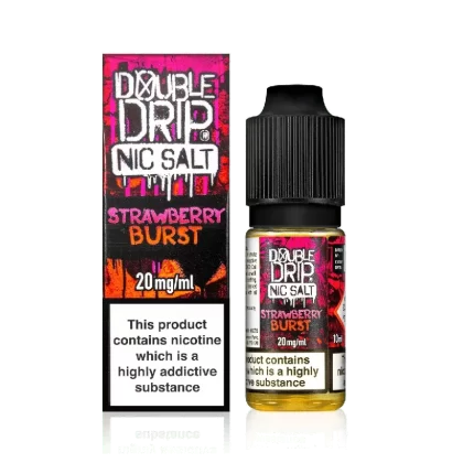 DOUBLE DRIP STRAWBERRY BURST 10ML NIC SALT E-LIQUID