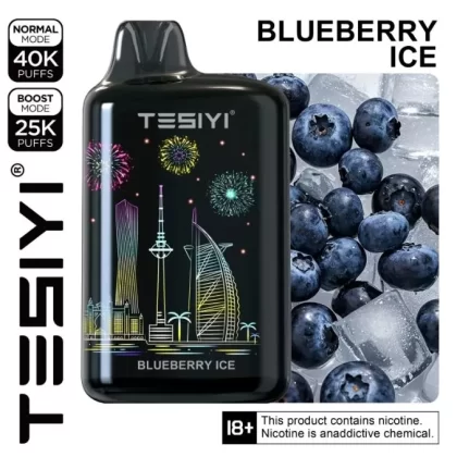 Tesiyi Ultra Max Rechargeable Disposable Vape (40,000 Puffs) - Grape Ice / 50 mg
