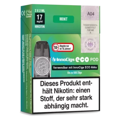 Innocigs Eco Pod – Mint – 2er Pack - Innocigs Eco Pod / Minze / 17mg/ml