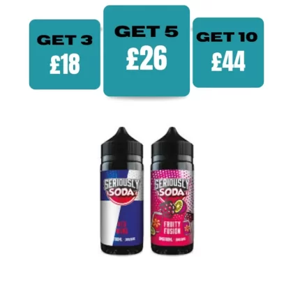 Seriously Soda Shortfill 100ml E-Liquid - Blue Razz Lemonade