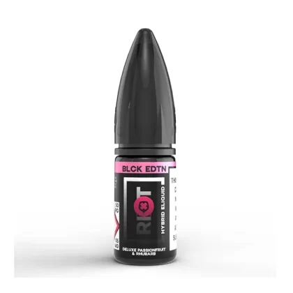 Deluxe Passionfruit & Rhubarb Riot Squad BLCK Edition 10ml Nic Salt E Liquid