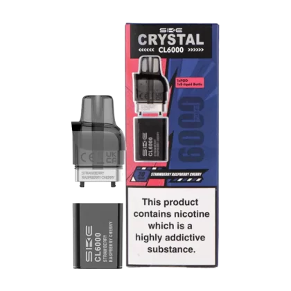 Strawberry Raspberry Cherry SKE Crystal CL6000 Pods - 20mg - Vape Product (152C9C)