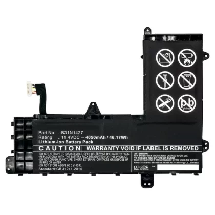 Batteries N Accessories BNA-WB-L10418 Laptop Battery – Li-ion, 11.4V, 4050mAh, Ultra High Capacity – Replacement for Asus B31N1427 Battery