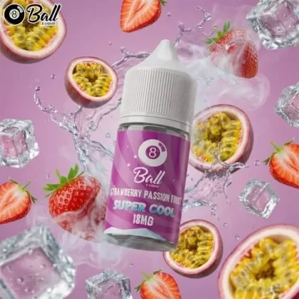 8 BALL STRAWBERRY PASSIONFRUIT SUPER COOL MTL VAPE ELIQUID - Vape Product, Vape Product; Vape Product