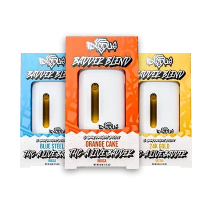 Exodus THCA Live Resin Disposable | 5g - Size#5 Gram~Flavor#White Dream (Sativa)>Diesel Glue (Sativa)>Candy Rain (Indica)>24K Gold (Sativa)>Apple Fritter (Hybrid)>Blue Steel (Indica)