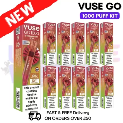 Vuse Go 1000 Strawberry Kiwi Box Of 10 – £19.99