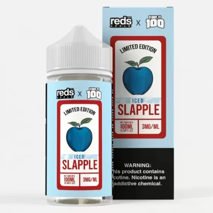 ICED Slapple Blue Raspberry Red’s Apple E-Juice Keep It 100 - Vape Product; Vape Product, Vape Product (E834DB)