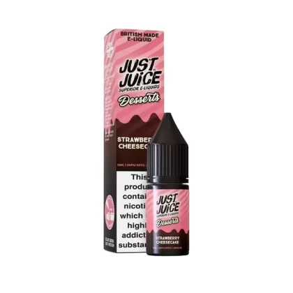 Strawberry Cheesecake Nic Salt E-Liquid by Just Juice Desserts - 10 mg - Medium Strength
