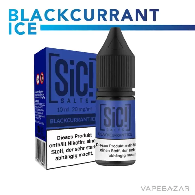 SiC! Nikotinsalz Liquid – Blackcurrant Ice 20mg/ml Nikotin - SIC! SALTS / Ice / Schwarze Johannisbeere / 20mg/ml / Propylenglykol / pflanzliches Glycerin / Glycerin / Nikotinsalz / Aromen - Image 2