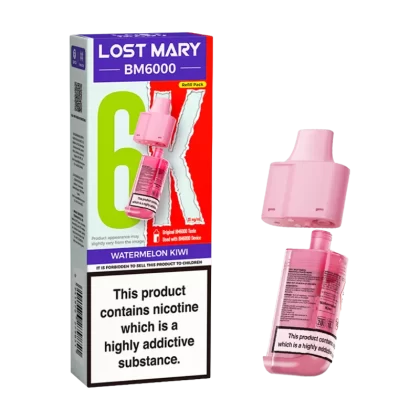 Watermelon Kiwi Lost Mary BM6000 Refill Pack - 20mg - Vape Product (11B943)