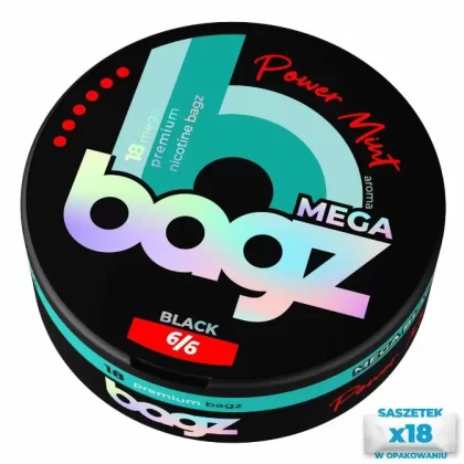 Woreczki nikotynowe BAGZ Power Mint 6/6 20mg Snus AKCYZA