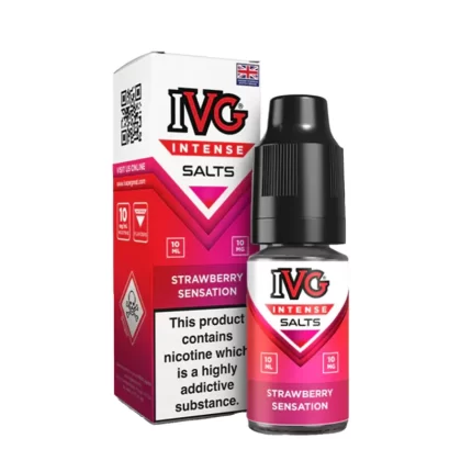 IVG Intense Strawberry Sensation Saltnic Vape Juice - Strength 20mg