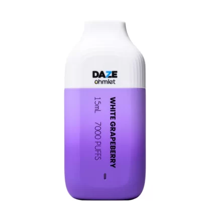 7 Daze Ohmlet Disposable Vape –White Grapeberry 50mg (7000 Puffs)