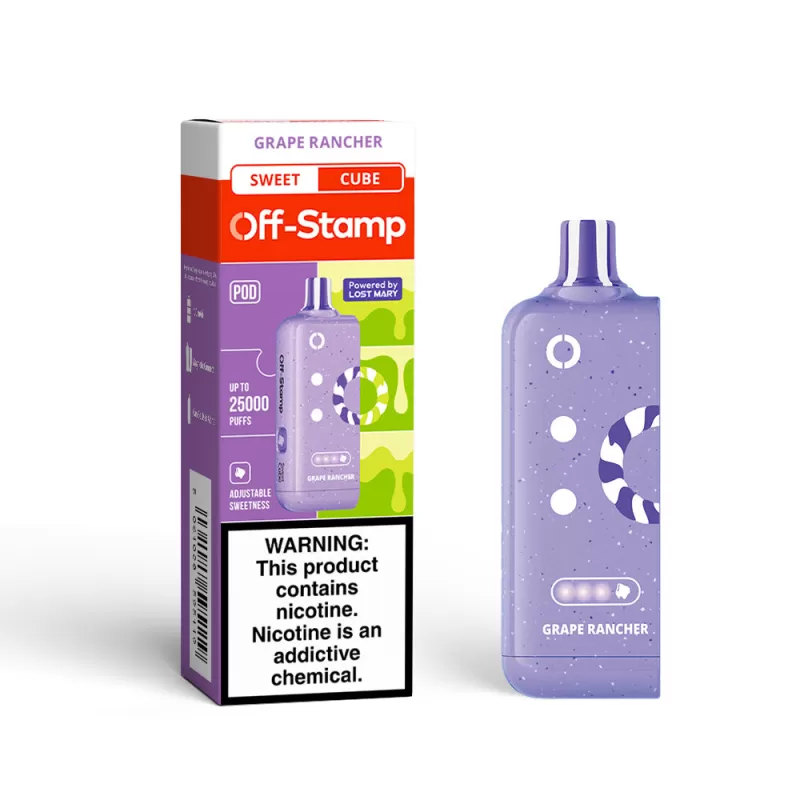 Off-Stamp X-CUBE Sweet Cube 25K Disposable POD Powered By LOST MARY – 25000 Puffs - Blue Razz Blow Pop/Popping Blue Razz - Image 3