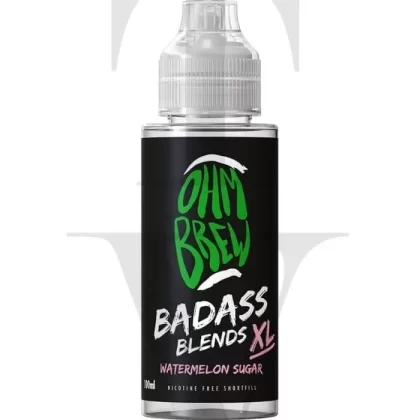 OHM BREW BADASS BLENDS XL WATERMELON SUGAR 100ML SHORTFILL E-LIQUID