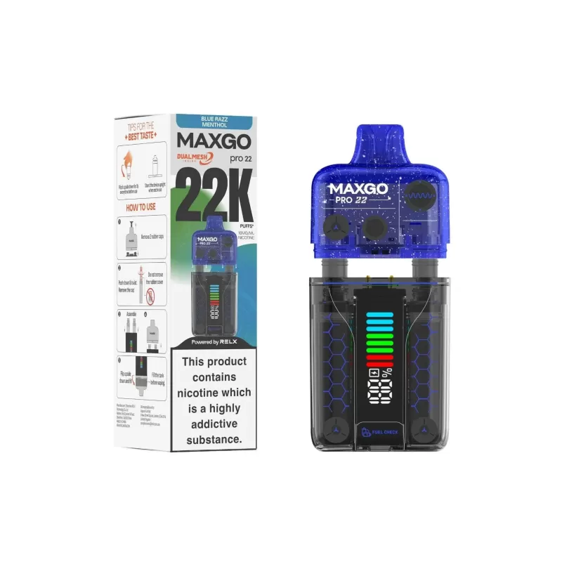 Relx MaxGo Pro 22000 Prefilled Pod Kit - 5 Pack (Expiry May 2026) - Blueberry Cranberry Cherry Pack of 5 - Image 2