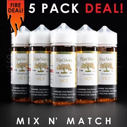 Ripe Vapes – VCT Eliquid (5 Pack) 600ml