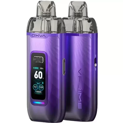 OXVA VPrime Vape Pod Kit - Colour#Auroral Purple>Black Carbon>Black Leather>Blue Leather>Brown Leather>Glorious Gold>Natural Green>Sakura Pink