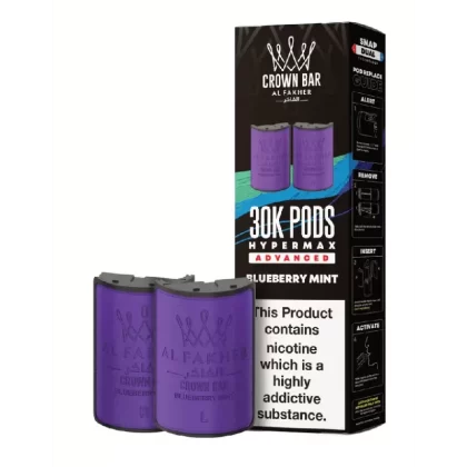 Al Fakher 30k Hypermax Prefilled Pods Blueberry Mint - Strength#20mg (F2FBDE)