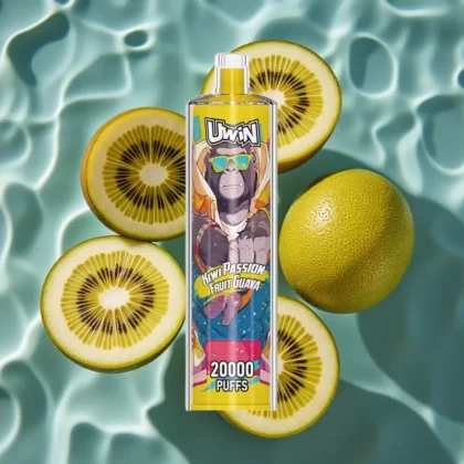 Uwin Shisha Hookah Crystal 20000 Puffs Kiwi Passion Fruit Guava 22ml 650mAh Type-C Mesh Coil DTL - Bangvapeaustralia