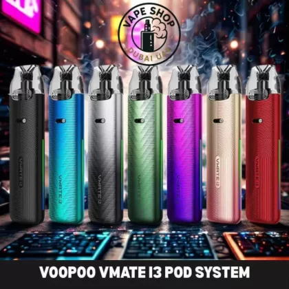 VOOPOO VMATE i3 Pod System Kit 1500mAh 3ml in UAE - Gray, Neon (85A3E6)