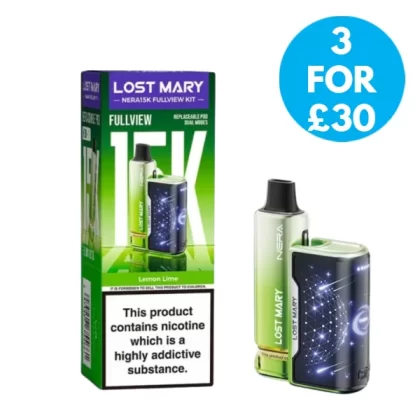 Lost Mary Nera Fullview 15K Prefilled Vape Kit 20mg (2%) - Vape Co