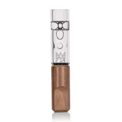 MJ Arsenal Ridge Chillum Alpine Series – Thick Glass One-Hitter with Wood Sleeve