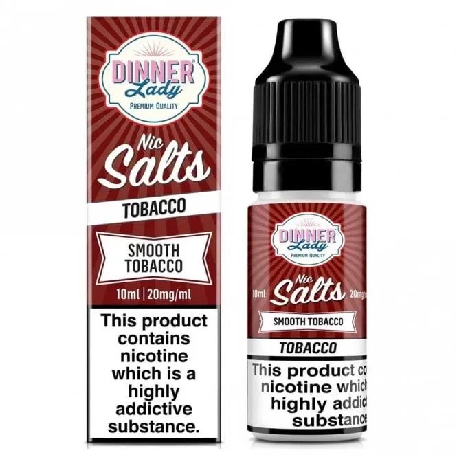 Dinner Lady Smooth Tobacco Nic Salt E Liquid (10ml)
