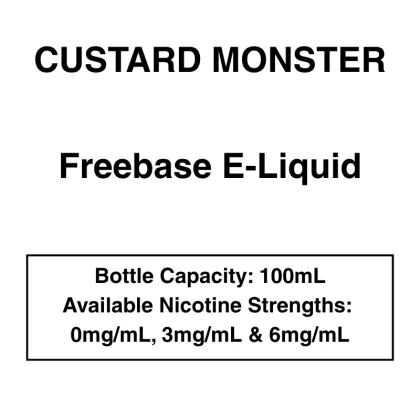 Custard Monster – Freebase E-Liquid – 100mL
