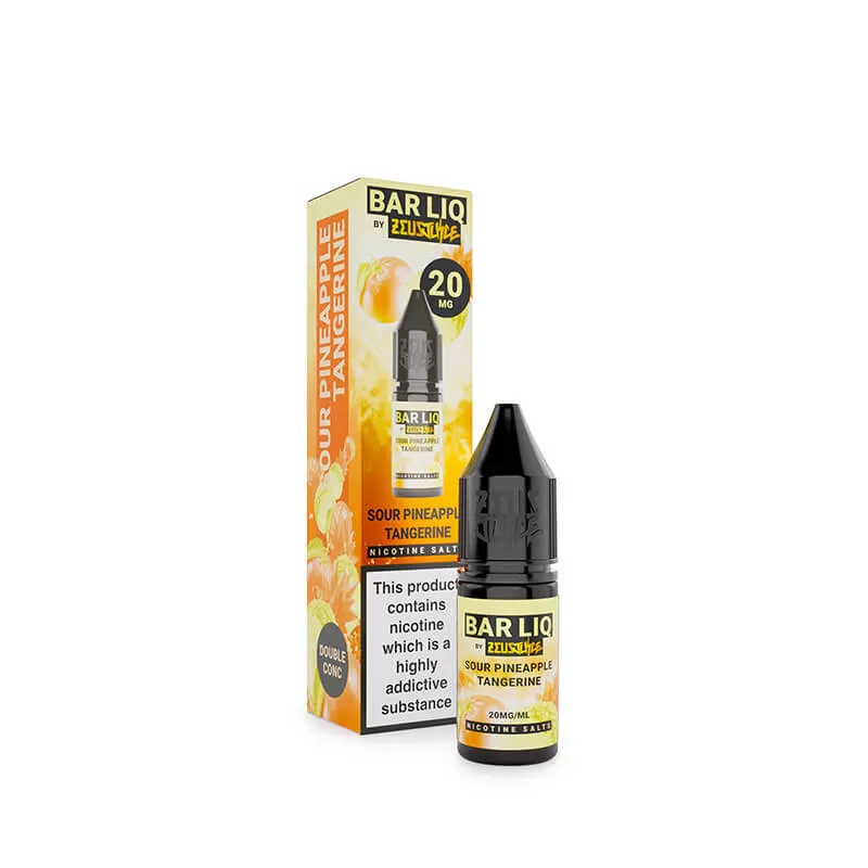 Zeus Juice Bar Liq Sour Pineapple Tangerine Nic Salt E-Liquid 10ml - 10mg - Image 3