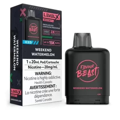 LEVEL X FLAVOUR BEAST BOOST POD 20ML – WEEKEND WATERMELON ICED