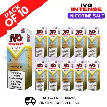 Pineapple Ice IVG Intense Nic Salt Box Of 10