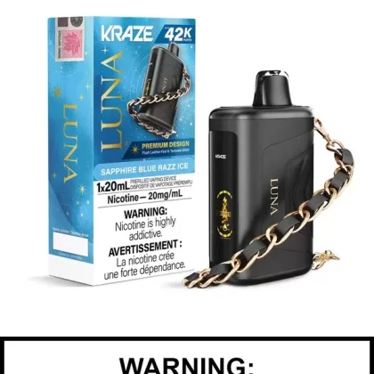 Sapphire Blue Razz Ice Kraze Luna Disposable Vape