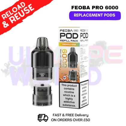 Pineapple Sour FEOBA Pro 6000 Replacement Pods