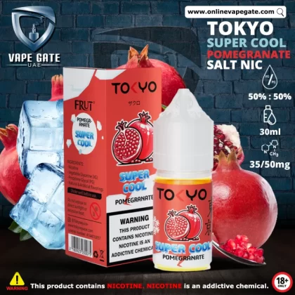 Tokyo Super Cool Pomegranate Saltnic 30ml - 35 mg - 30 ml