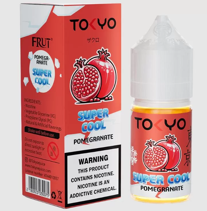 Tokyo Super Cool Pomegranate Saltnic 30ml - 35 mg - 30 ml - Image 2