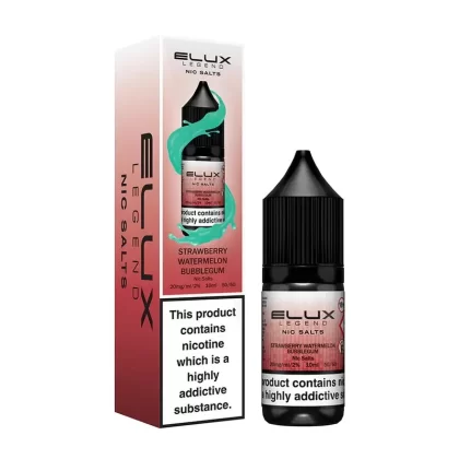 STRAWBERRY WATERMELON BUBBLEGUM NIC SALT E-LIQUID BY ELUX LEGEND - Nicotine Strength#10mg/ml>20mg/ml