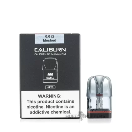 Uwell Caliburn G3 Pods - Resistance#0.4 ohm Meshed (3.0mL)>0.6 ohm Meshed (2.5mL)>0.9 ohm Meshed (2.5mL)>1.2 ohm Meshed (2.5mL)
