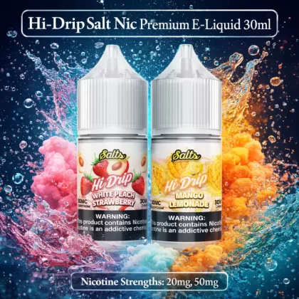 Hi-Drip Salt Nic Premium E-Liquid 30ml - Guava Lava ICED / 50mg - Vapeciga