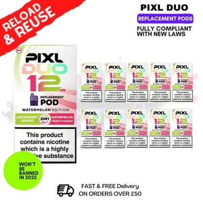 Watermelon Edition Pixl Duo Replacement Pods – Box Of 10