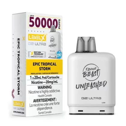 Flavour Beast Level X G2 Ultra Pod – 50k Puffs – Epic Tropical Storm ICED