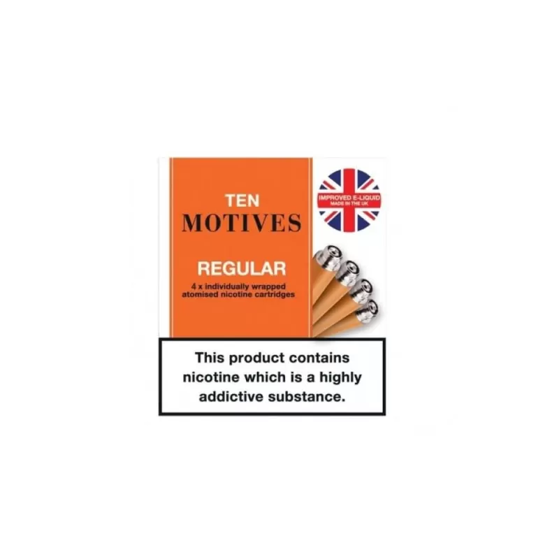 Regular Tobacco Replacement Cartridges by 10 Motives (4 Pack) - 20mg