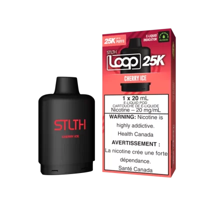 STLTH LOOP 25K Pod Pack - Cherry Ice - 20 mg/mL (wholeseller) - Excise ON, 20 mg/mL - ON