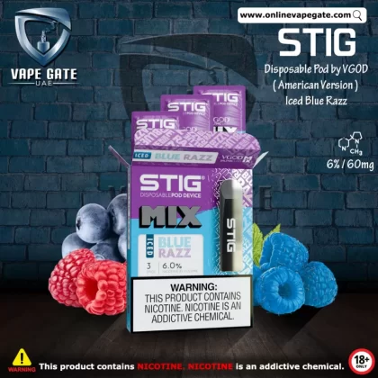 STIG Disposable Pod by VGOD (American Version) – Iced Blue Razz