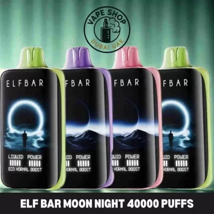 ELF BAR Moon Night 40000 Puffs 50MG Disposable Vape in Dubai - Vape Product, BOX OF 10 PCS; Blackberry Ice, Blue Razz Ice (2523E9)