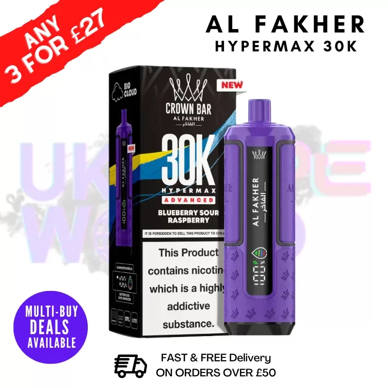 Blue Sour Raspberry Al Fakher 30K HyperMax Pod Kit